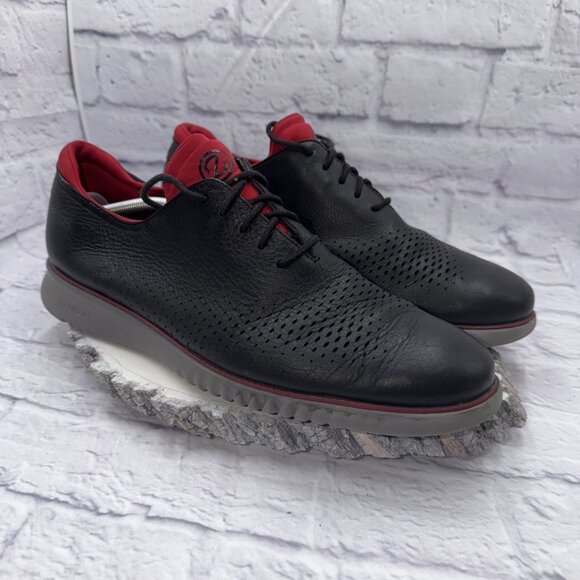 Cole Haan 2.ZeroGrand Mens 13M Laser Wingtip Black Leather Oxford Style C34497 - Picture 6 of 9